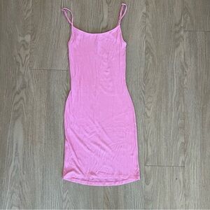 SKIMS SOFT LOUNGE MINI DRESS JN BUBBLEGUM PINK SIZE SMALL